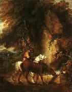 Thomas Gainsborough Wooded Landscape with Mounted Drover oil painting reproduction
